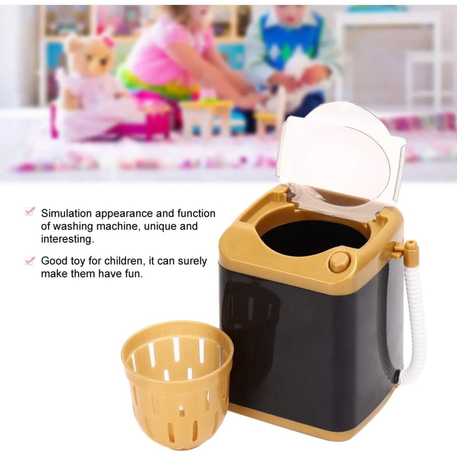 Mini Washing Machine, Cleaning Machine, Portable Washing Machine Washing Machine Cosmetic Tool Cleaning Machine Toy Gift for Do