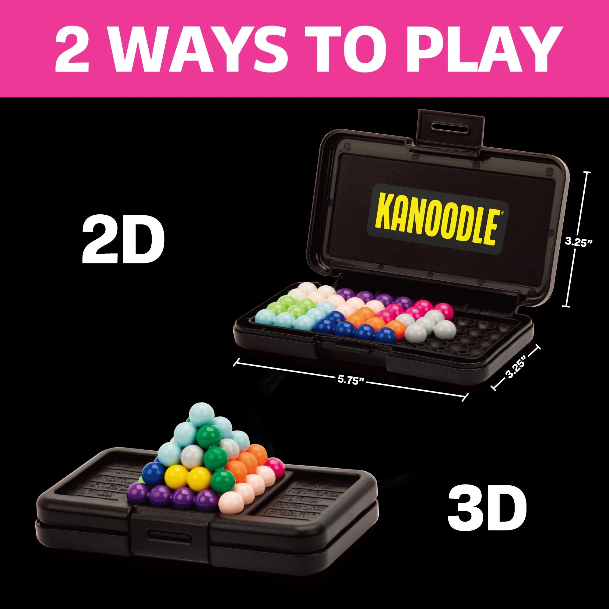 Kanoodle 3D Brain Teaser Puzzle Game, 227 Challenges, Ages 7+