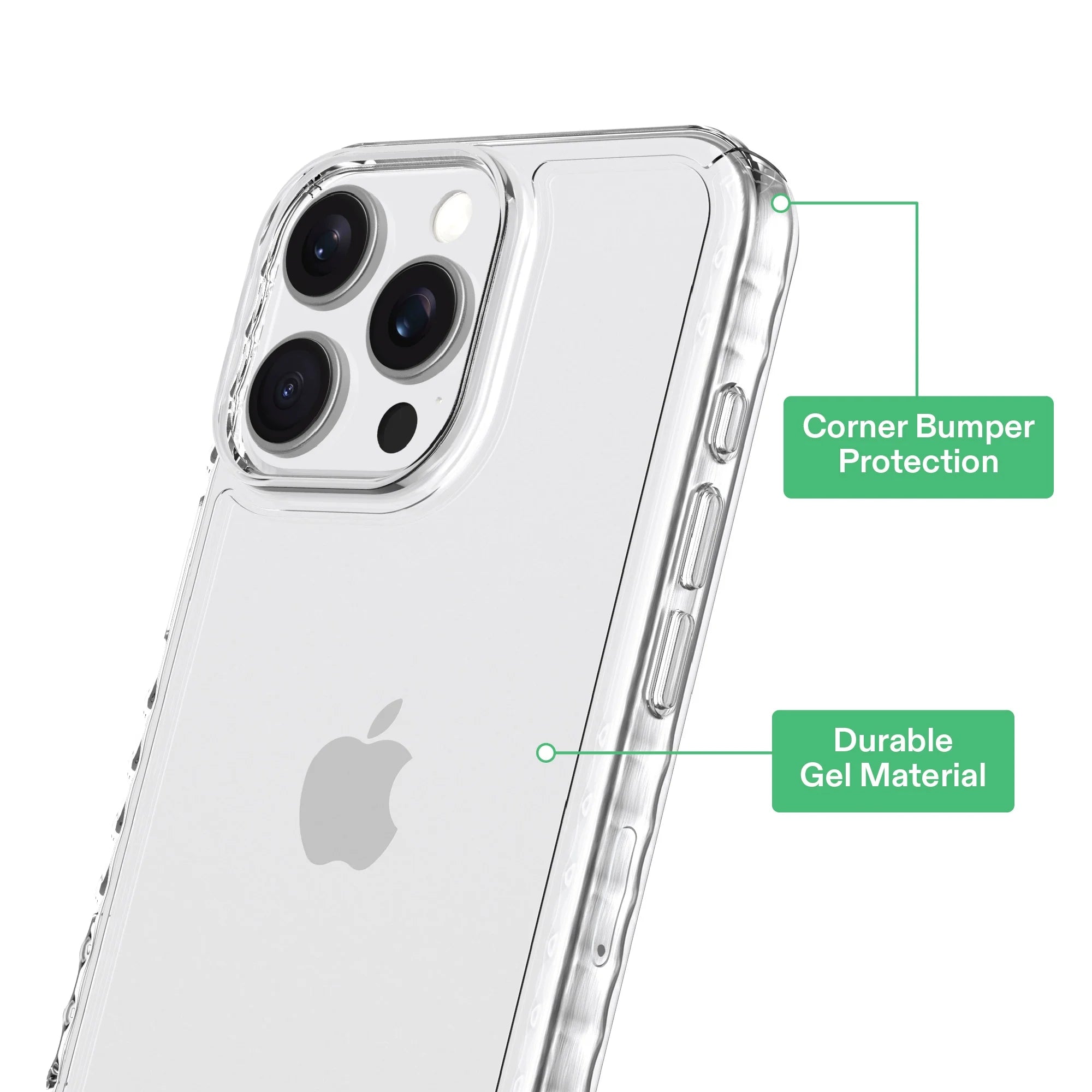 Protective Gel Phone Case for Iphone 16 Pro Max - Clear